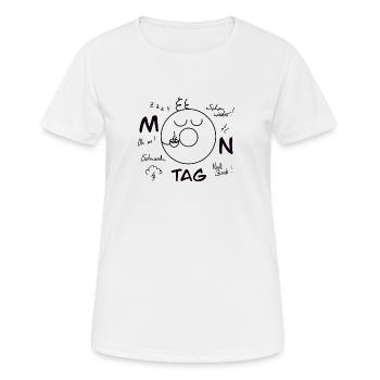 Monday Blues - Women's Breathable T-Shirt - white - Front - AI Model Female 172 dark (172cm)