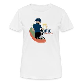 Little boy dreams - T-shirt respirant Femme - blanc - Devant - AI Model Female 172 dark (172cm)