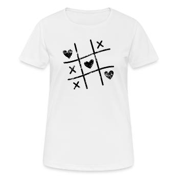 Saint-Valentin Saint-Valentin Saint-Valentin - T-shirt respirant Femme - blanc - Devant - AI Model Female 172 dark (172cm)