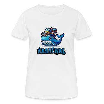 Sur la route dans le carnaval en tant que carnaval - T-shirt respirant Femme - blanc - Devant - AI Model Female 172 dark (172cm)