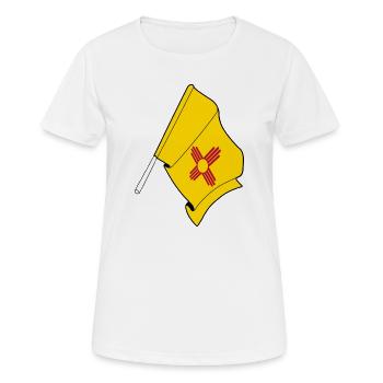 Flagge von New Mexico - Frauen T-Shirt atmungsaktiv - Weiß - Vorne - AI Model Female 172 dark (172cm)