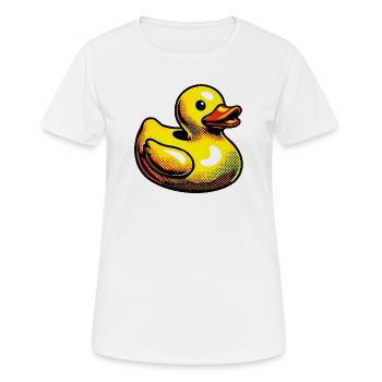 Ente Ente Ente Ente Ente - Frauen T-Shirt atmungsaktiv - Weiß - Vorne - AI Model Female 172 dark (172cm)