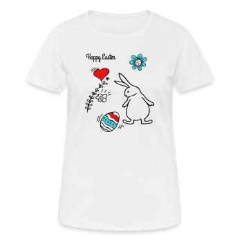 Joyeuses Pâques - T-shirt respirant Femme - blanc - Devant - AI Model Female 172 dark (172cm)