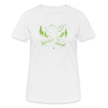 Gebirge - Frauen T-Shirt atmungsaktiv - Weiß - Vorne - AI Model Female 172 dark (172cm)