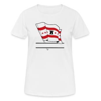 Flag Drenthe text banner - Women's Breathable T-Shirt - white - Front - AI Model Female 172 dark (172cm)