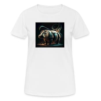 Hippopotame mécanique - T-shirt respirant Femme - blanc - Devant - AI Model Female 172 dark (172cm)