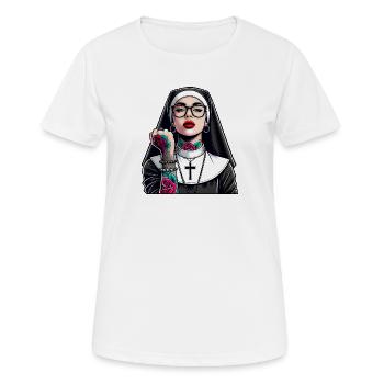 Religieuse avec tatouage - T-shirt respirant Femme - blanc - Devant - AI Model Female 172 dark (172cm)