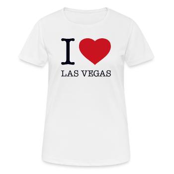 I LOVE LAS VEGAS - Women's Breathable T-Shirt - white - Front - AI Model Female 172 dark (172cm)