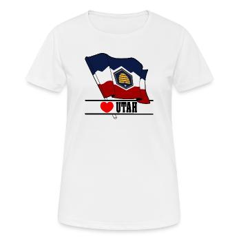 Flag Utah heart UTAH - Women's Breathable T-Shirt - white - Front - AI Model Female 172 dark (172cm)
