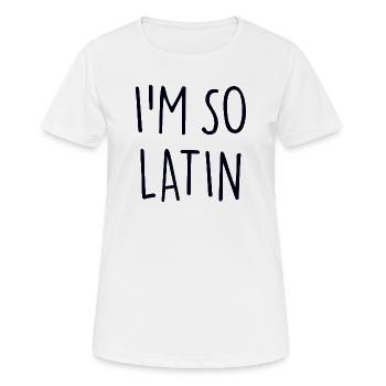 AT SO LATIN - Women's Breathable T-Shirt - white - Front - AI Model Female 172 dark (172cm)