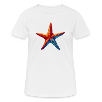 Seestern - Frauen T-Shirt atmungsaktiv - Weiß - Vorne - AI Model Female 172 dark (172cm)