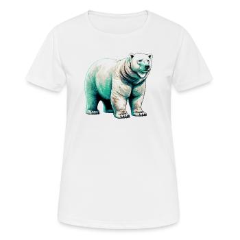 Ours polaire blanc - T-shirt respirant Femme - blanc - Devant - AI Model Female 172 dark (172cm)