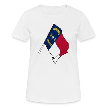 Flagge von North Carolina - Frauen T-Shirt atmungsaktiv - Weiß - Vorne - AI Model Female 172 dark (172cm)