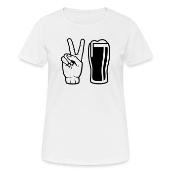 Commander de la bière - T-shirt respirant Femme - blanc - Devant - AI Model Female 172 dark (172cm)