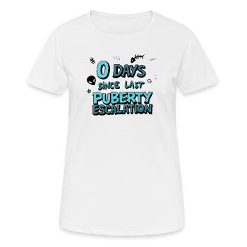 Chemise amusante Escalade de la puberté - T-shirt respirant Femme - blanc - Devant - AI Model Female 172 dark (172cm)