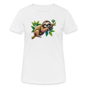 Paresse - T-shirt respirant Femme - blanc - Devant - AI Model Female 172 dark (172cm)