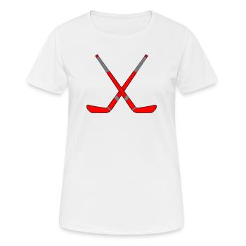 Crossed Hockey Sticks - Women's Breathable T-Shirt - white - Front - AI Model Female 172 dark (172cm)