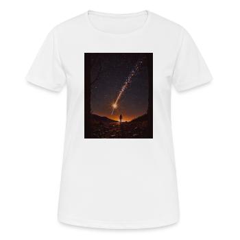 Chemin des étincelles de feu - T-shirt respirant Femme - blanc - Devant - AI Model Female 172 dark (172cm)