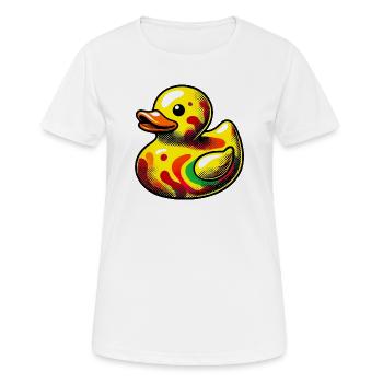 Ente Ente Ente Ente Ente - Frauen T-Shirt atmungsaktiv - Weiß - Vorne - AI Model Female 172 dark (172cm)