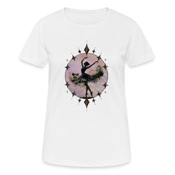 Danseuse dansante - T-shirt respirant Femme - blanc - Devant - AI Model Female 172 dark (172cm)