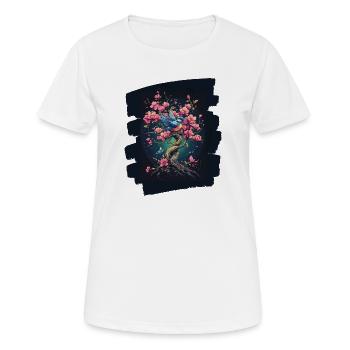 Printemps Printemps Début Fleur Fleurs - T-shirt respirant Femme - blanc - Devant - AI Model Female 172 dark (172cm)