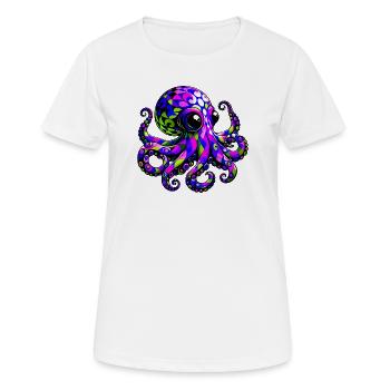 Pieuvre - T-shirt respirant Femme - blanc - Devant - AI Model Female 172 dark (172cm)