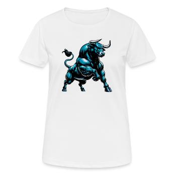 Stier - Frauen T-Shirt atmungsaktiv - Weiß - Vorne - AI Model Female 172 dark (172cm)