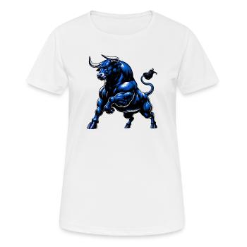 Stier - Frauen T-Shirt atmungsaktiv - Weiß - Vorne - AI Model Female 172 dark (172cm)