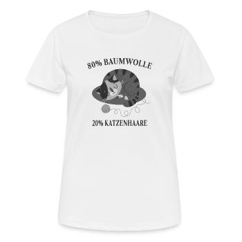 Katzen Katzenliebhaber - Frauen T-Shirt atmungsaktiv - Weiß - Vorne - AI Model Female 172 dark (172cm)