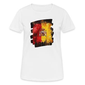 Drapeau espagnol Espagne - T-shirt respirant Femme - blanc - Devant - AI Model Female 172 dark (172cm)