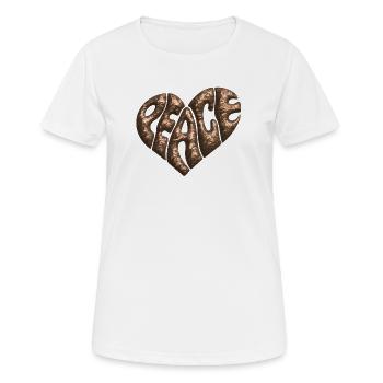 Paix Coeur 3d Cuivre - T-shirt respirant Femme - blanc - Devant - AI Model Female 172 dark (172cm)