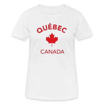 QUEBEC CANADA - Frauen T-Shirt atmungsaktiv - Weiß - Vorne - AI Model Female 172 dark (172cm)