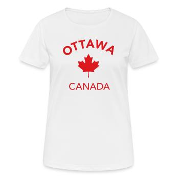 OTTAWA, CANADA - T-shirt respirant Femme - blanc - Devant - AI Model Female 172 dark (172cm)