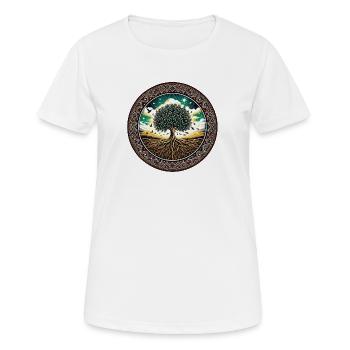 Wurzeln der Heimat Der Olivenbaum - Frauen T-Shirt atmungsaktiv - Weiß - Vorne - AI Model Female 172 dark (172cm)