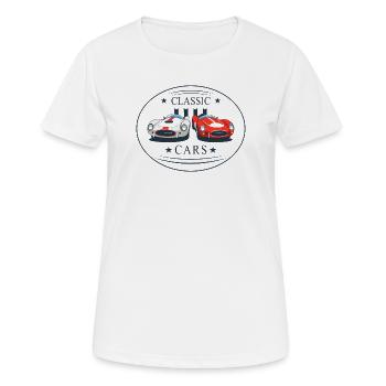 Voitures classiques - T-shirt respirant Femme - blanc - Devant - AI Model Female 172 dark (172cm)