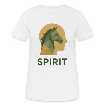 Pferd – Spirit - Frauen T-Shirt atmungsaktiv - Weiß - Vorne - AI Model Female 172 dark (172cm)