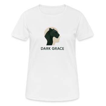 Dark Grace – Kraftvolle Eleganz - Frauen T-Shirt atmungsaktiv - Weiß - Vorne - AI Model Female 172 dark (172cm)