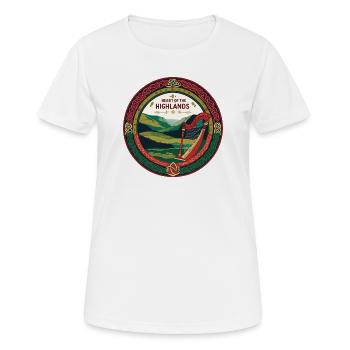 Écosse - T-shirt respirant Femme - blanc - Devant - AI Model Female 172 dark (172cm)