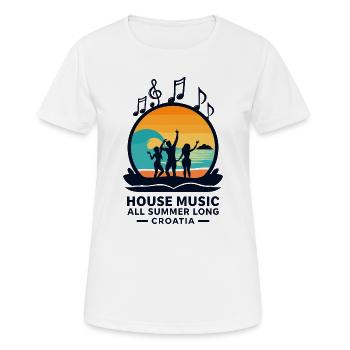 Croatie House Music - T-shirt respirant Femme - blanc - Devant - AI Model Female 172 dark (172cm)