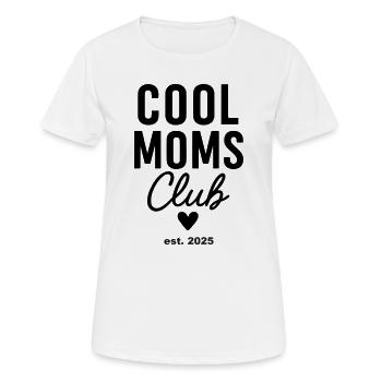 Cool Mums Club est. 2025 - Women's Breathable T-Shirt - white - Front - AI Model Female 172 dark (172cm)