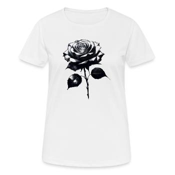 Croquis de rose - T-shirt respirant Femme - blanc - Devant - AI Model Female 172 dark (172cm)
