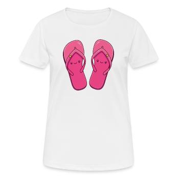 Tongs & Flop - T-shirt respirant Femme - blanc - Devant - AI Model Female 172 dark (172cm)