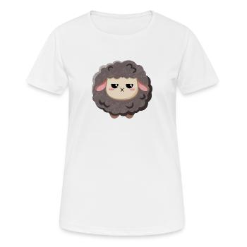Schwarzes Schaf - grimmig und süß - Frauen T-Shirt atmungsaktiv - Weiß - Vorne - AI Model Female 172 dark (172cm)
