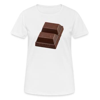 Morceau de chocolat - T-shirt respirant Femme - blanc - Devant - AI Model Female 172 dark (172cm)