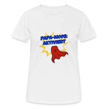 Papa Mode aktiviert Superheld Bester Papa Superdad - Frauen T-Shirt atmungsaktiv - Weiß - Vorne - AI Model Female 172 dark (172cm)