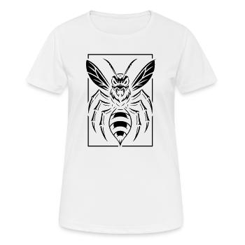 Guêpe stylisée - T-shirt respirant Femme - blanc - Devant - AI Model Female 172 dark (172cm)