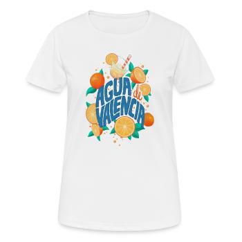 Agua de Valencia - Frauen T-Shirt atmungsaktiv - Weiß - Vorne - AI Model Female 172 dark (172cm)
