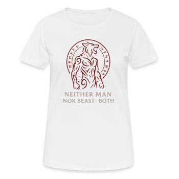 Tribal Werewolf Hybrid Design - Women's Breathable T-Shirt - white - Front - AI Model Female 172 dark (172cm)