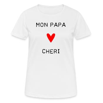 DAD. FATHER'S DAY. HAPPY FATHER'S DAY. HAPPY BIRTHDAY. - Women's Breathable T-Shirt - white - Front - AI Model Female 172 dark (172cm)