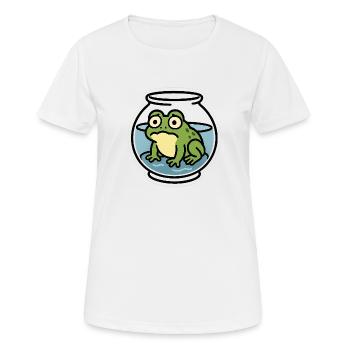 Grenouille dans un bol - T-shirt respirant Femme - blanc - Devant - AI Model Female 172 dark (172cm)
